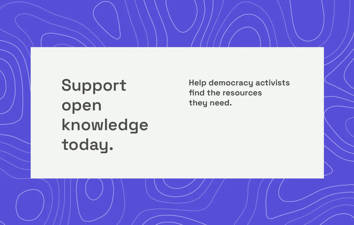 support open knowledge today